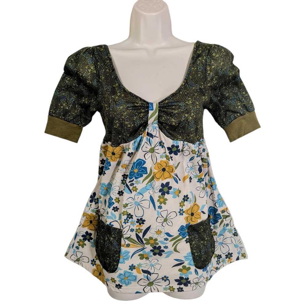 Daytrip Cottagecore Floral Babydoll Top - Picture 2 of 10